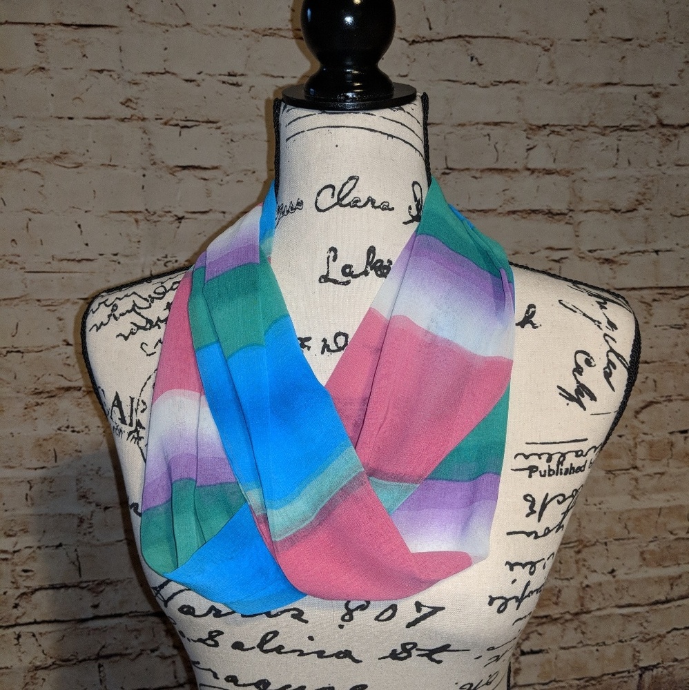 Striped Infinity Scarf